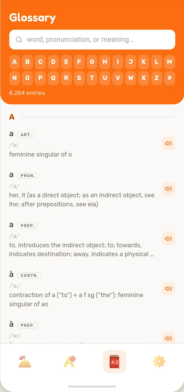 Look one up in a Speeku European Portuguese lesson